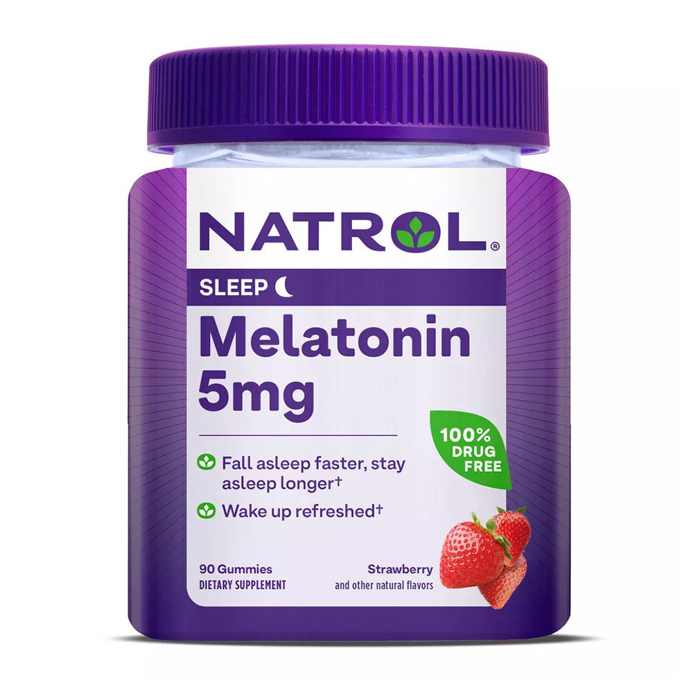 Natrol Melatonin 5 Mg Sleep Aid Gummies, Strawberry, 90 Ea